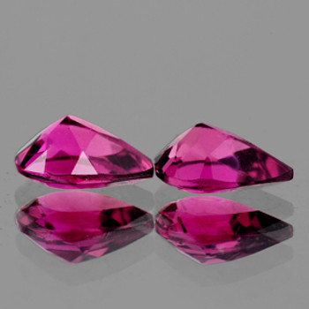 7x5 mm Pear 2 pcs AAA Fire Luster Natural Intense Pink Tourmaline [Flawless-VVS]