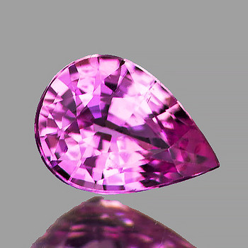 7x5 mm Pear 0.76ct AAA Luster Natural Brilliant Violet Pink Sapphire [Flawless-VVS]-Top Grade