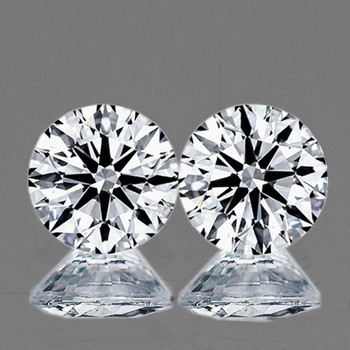 2.60 mm Round 2pcs Superb Luster Color F-G  Natural White Diamond [Flawless-VVS]-AAA GRADE