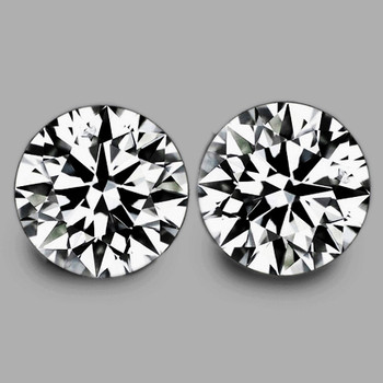 5.00 mm Round 2 pieces Superb Luster Natural White Sapphire [Flawless-VVS]-[AAA Grade]
