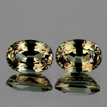 5x4 mm Oval 2 pieces AAA Fire Luster Natural Bright Champagne Sapphire [Flawless-VVS]