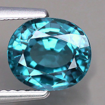 7x6 mm Oval 2.46cts AAA Superb Brilliancy Natural Electric Blue Zircon [Flawless-VVS]