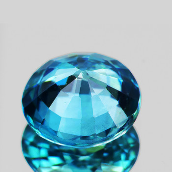 6.5x5.5 mm Oval 2.33cts AAA Superb Brilliancy Natural Electric Blue Zircon [Flawless-VVS]