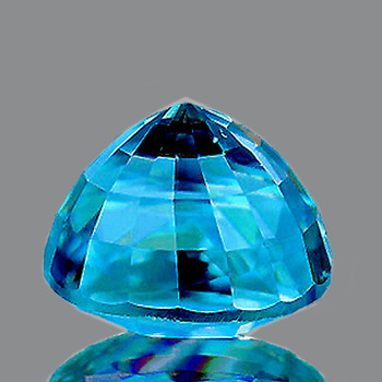 7.5x6 mm Oval 2.95cts AAA Superb Brilliancy Natural Electric Blue Zircon [Flawless-VVS]