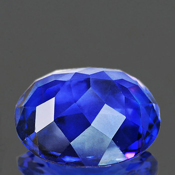 10.5x8.5 mm Oval 3.42cts AAA Luster Natural Top Intense Purple Blue Tanzanite [Flawless-VVS]AAA Grade-Free Certificate