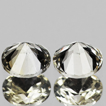 6.00 mm Round 2 pieces Superb Fire Luster Natural Slight Off White Sapphire [Flawless-VVS]