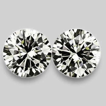 6.00 mm Round 2 pieces Superb Fire Luster Natural Slight Off White Sapphire [Flawless-VVS]