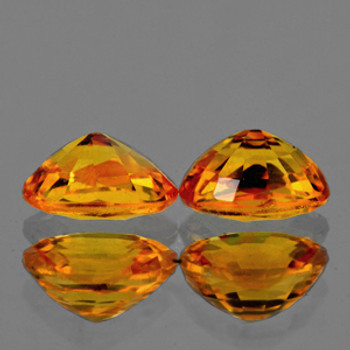 4.5x4 mm Oval 2 Pcs Brilliant Natural Golden Yellow Sapphire [Flawless-VVS]