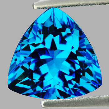 9.00 mm Trillion 1 piece Top Luster Natural Swiss Blue Topaz [Flawless-VVS]