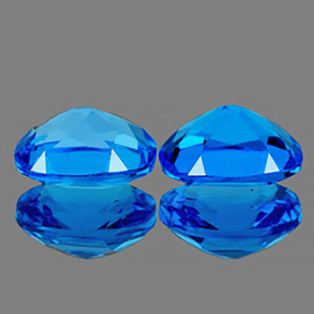 10x8 mm Cushion 2pcs AAA Luster Natural Swiss Blue Topaz [Flawless-VVS]