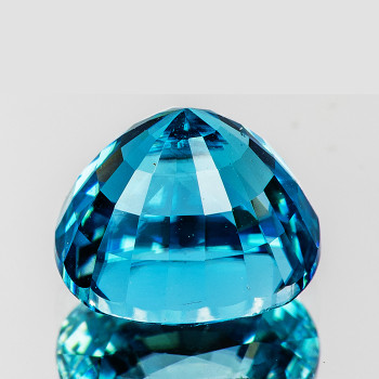 6.5x5.5 mm Oval 1.95cts Natural Brilliant Electric Blue Zircon [Flawless-VVS]