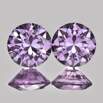 4.00 mm Round 2 pieces Sparkling Luster Natural Titanium Purple Spinel [Flawless-VVS]