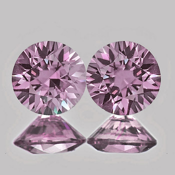 3.70 mm Round 2pcs Sparkling Luster Natural Pastel Pink Mogok Spinel [Flawless-VVS]