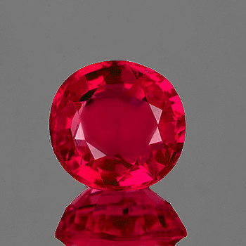 7.00 mm Round 1 Piece Top Luster Natural Red Mozambique Ruby [VS]-Top Color