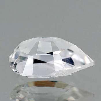 6.5x4.5 mm Pear 0.58ct AAA Brilliant Luster Natural White Sapphire [Flawless-VVS]