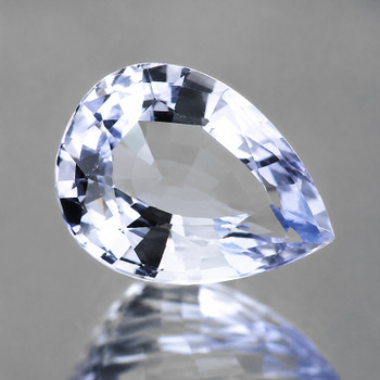 6.5x4.5 mm Pear 0.58ct AAA Luster Natural White Sapphire [Flawless-VVS]