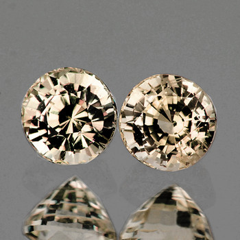 4.50 mm Round 2pcs Superb Brilliancy Natural Light Champagne Zircon [Flawless-VVS]-AAA Grade