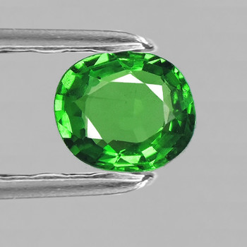6x5.5 mm Oval {0.87ct} Fire Luster Natural Top Chrome Green Tsavorite Garnet [Flawless-VVS]