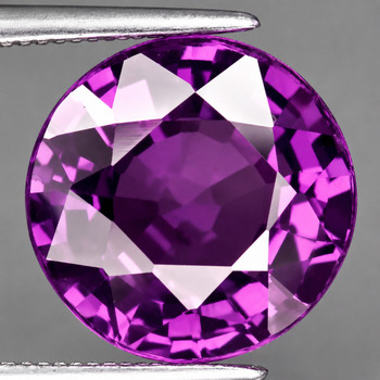 6.00 mm Round 1.15ct Top Fire Luster Natural Brilliant Purple Pink Sapphire [Flawless-VVS]-AAA Top & Rare