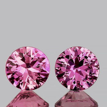 3.80 mm Round 2 pieces Sparkling Luster Natural Intense Purple Pink Spinel [Flawless-VVS]