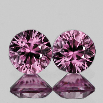 4.20 mm Round 2pcs Sparkling Luster Natural Red Purple Mogok Spinel [IF-VVS]