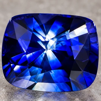 6x5 mm Cushion 1.00ct AAA Luster Natural SriLanka Intense Blue Sapphire [VVS]
