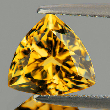 5.00 mm Trillion 0.42ct AAA Fire Sparkles Natural Yellow Sapphire [Flawless-VVS]