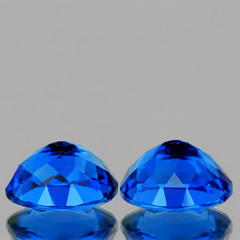12x10 mm Oval 2pcs Top Luster Natural Premium AAA Swiss Blue Topaz [Flawless-VVS]