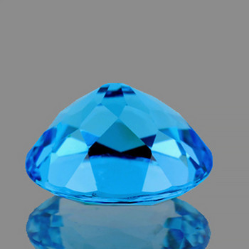 11x9 mm Oval 4.30cts AAA Fire Luster Natural Swiss Blue Topaz [Flawless-VVS]