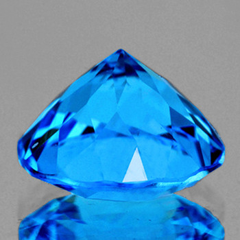 9.00 mm Round 1 piece Fire Luster Natural Swiss Blue Topaz [Flawless-VVS]