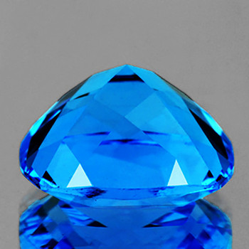 9.00 mm Cushion 1 pcs Superb Luster Natural Intense Swiss Blue Topaz [Flawless-VVS]