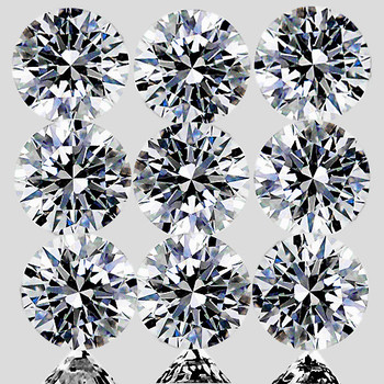 1.30 mm Round 9 pcs Color D-F White Diamond [VVS] -AAA GRADE