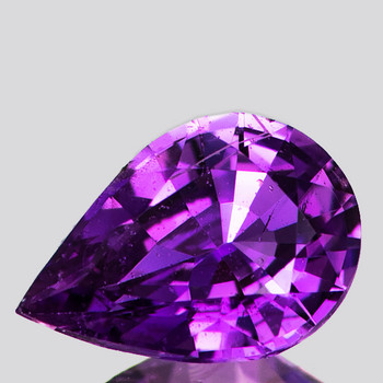 7x5 mm Pear {0.80ct} Fire Luster Natural SriLanka Intense Purple Sapphire [Flawless-VVS] {Top Grade} Free Certificate