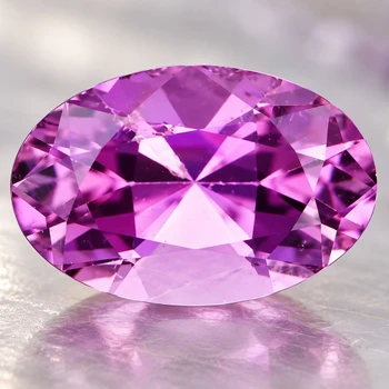 7x4.5 mm Oval {0.84ct} Fire Luster Natural SriLanka Intense Pink Purple Sapphire [Flawless-VVS] {Top Grade} Free Certificate