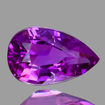 8x5 mm Pear {0.80ct} Fire Luster Natural SriLanka Intense Purple Sapphire [Flawless-VVS] {Top Grade} Free Certificate