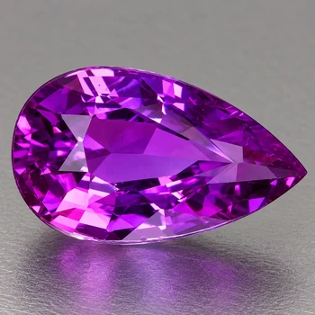 8x5 mm Pear {0.80ct} Fire Luster Natural SriLanka Intense Purple Sapphire [Flawless-VVS] {Top Grade} Free Certificate