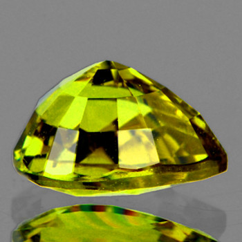 7x6 mm Pear {1.08ct} Superb Luster Natural Intense Canary Green Yellow Mali Garnet [Flawless-VVS]-Top Grade