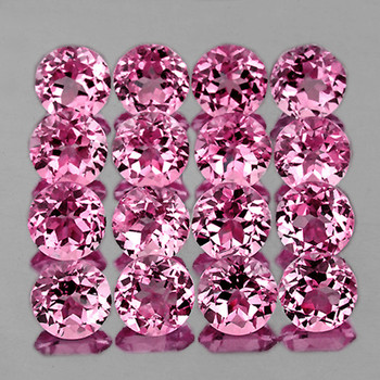 2.00 mm Round 30 pcs Fire Luster Natural Sweet Pink Tourmaline [Flawless-VVS]