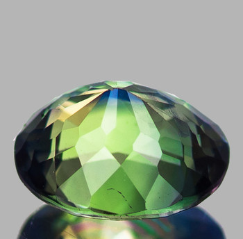 6.5x5.5 mm Oval {1.26ct} Brilliant Natural Unheated Blue Green Sapphire [VVS]-AAA GradeFree Certificate