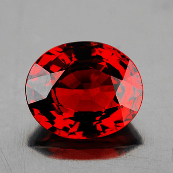 7.5x6 mm Oval {1.82ct} Natural Brilliant Mozambique Red Garnet [Flawless-VVS]