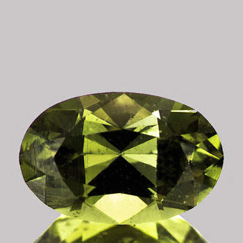 7.5x5 mm Oval {1.10ct} AAA Luster Natural SriLanka Unheated Green Sapphire [VVS]-Top Grade Free Certificate