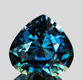 6.30 mm Heart {1.03ct} Brilliant Natural Unheated Top Teal Blue Sapphire [Flawless-VVS]-AAA Grade Free Certificate