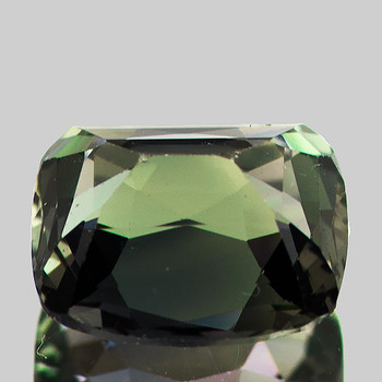 6.5x5.5 mm Cushion {1.12ct} Brilliant Natural Unheated Dark Green Sapphire [Flawless-VVS]-AAA Grade Free Certificate