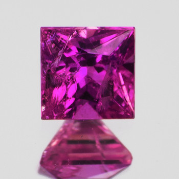 3.70 mm Square {0.35} Top Luster Natural Intense Pink Purple Sapphire [SI]