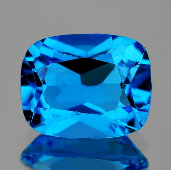 10x8 mm Cushion 1 piece AAA Luster Natural Swiss Blue Topaz [Flawless-VVS]