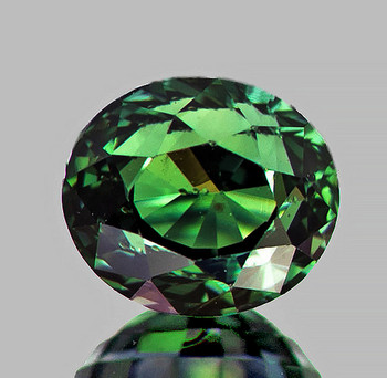 6x5.5 mm Oval {1.55ct} Brilliant Natural Unheated Green Sapphire [Flawless-VVS]-AAA Grade Free Certificate