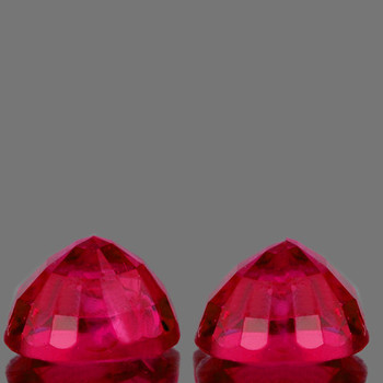 5.70 mm Round 2 Pieces Top Luster Natural Red Mozambique Ruby [VVS-VS]-Top Color