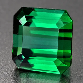 7.5x6.5 mm Octagon {1.88ct} Lustrous Natural Brilliant Intense Blue Green Tourmaline [Flawless-VVS]
