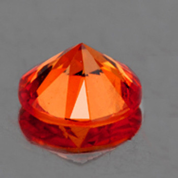 4.50 mm Round {0.36ct} AAA Fire Sparkles Natural Orange Sapphire [Flawless-VVS]