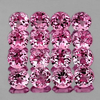 2.20 mm Round 20 pcs Fire Luster Natural Sweet Pink Tourmaline [Flawless-VVS]